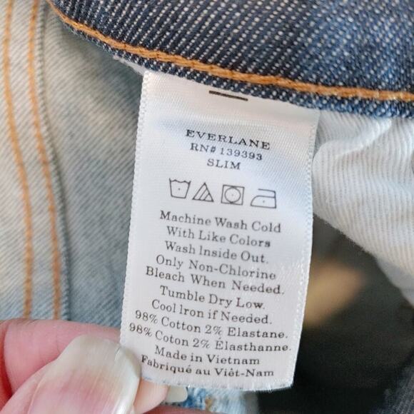 Everlane Men's Slim Dark Wash Blue Jeans Sz 30 X 34 - Picture 10 of 10